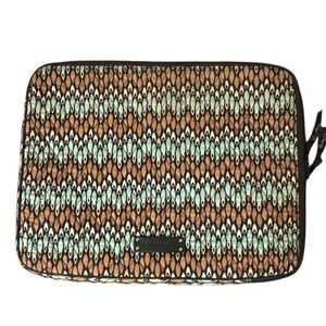 Vera Bradley Brown and Mint Patterned Laptop Sleeve